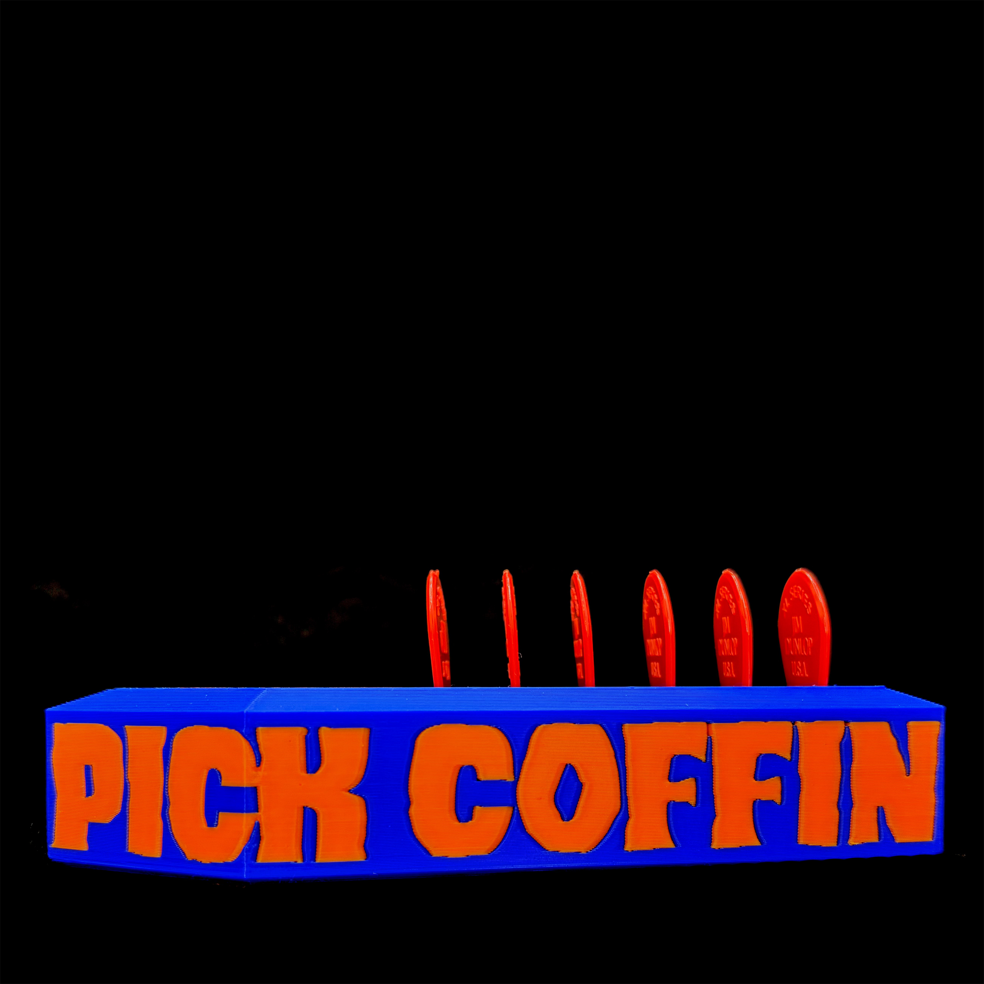 PICK COFFIN™ GUITAR SIX PICK HOLDER #221CF